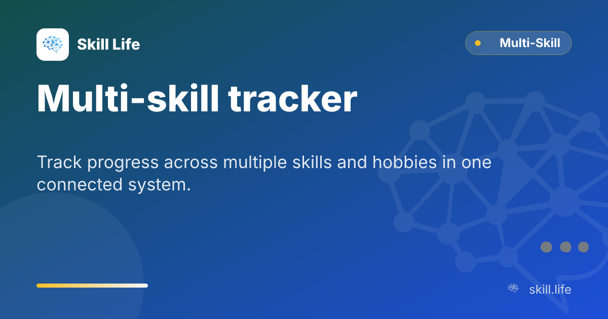 Multi-Skill Tracker for Progress Across Hobbies | Skill Life